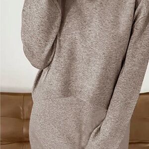 Women's Gray Sweater Dress Set